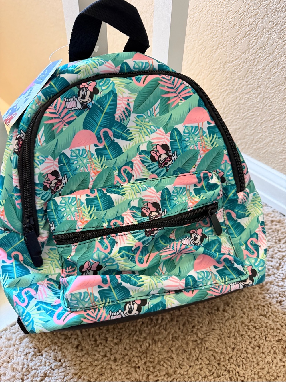 Disney Minnie Mouse Tropical Mini Backpack - Pink & Teal